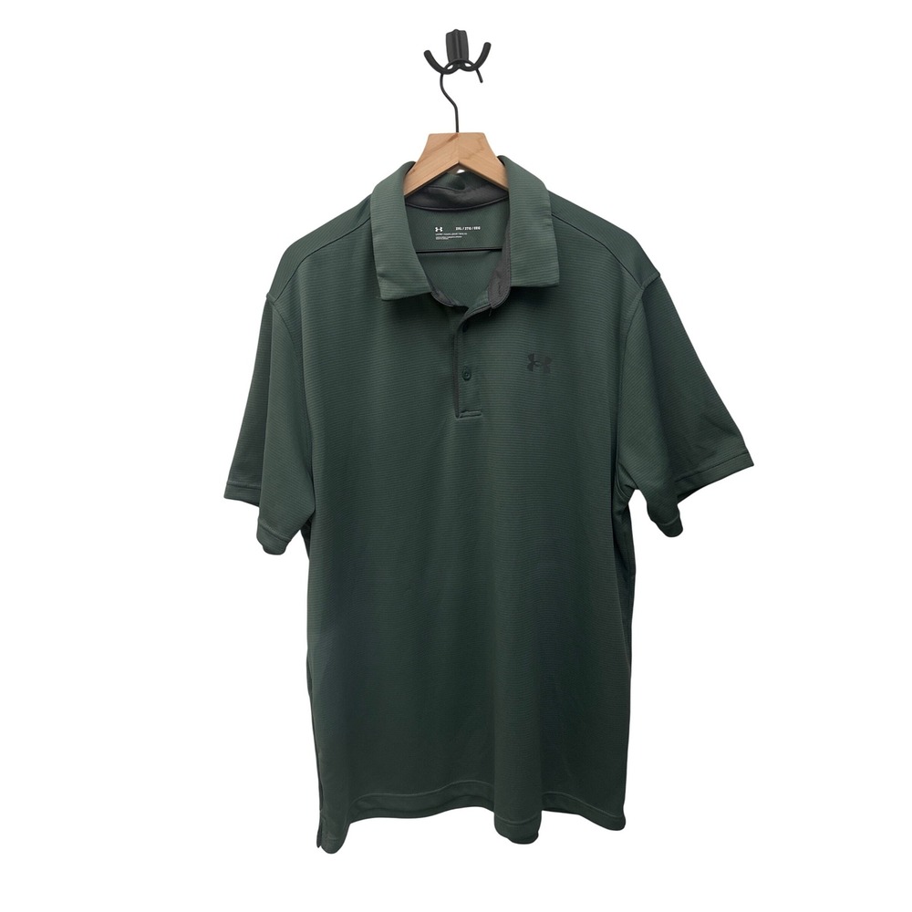 Under Armour Mens 2XL‎ Green Performance Golf Polo Shirt Short Sleeve